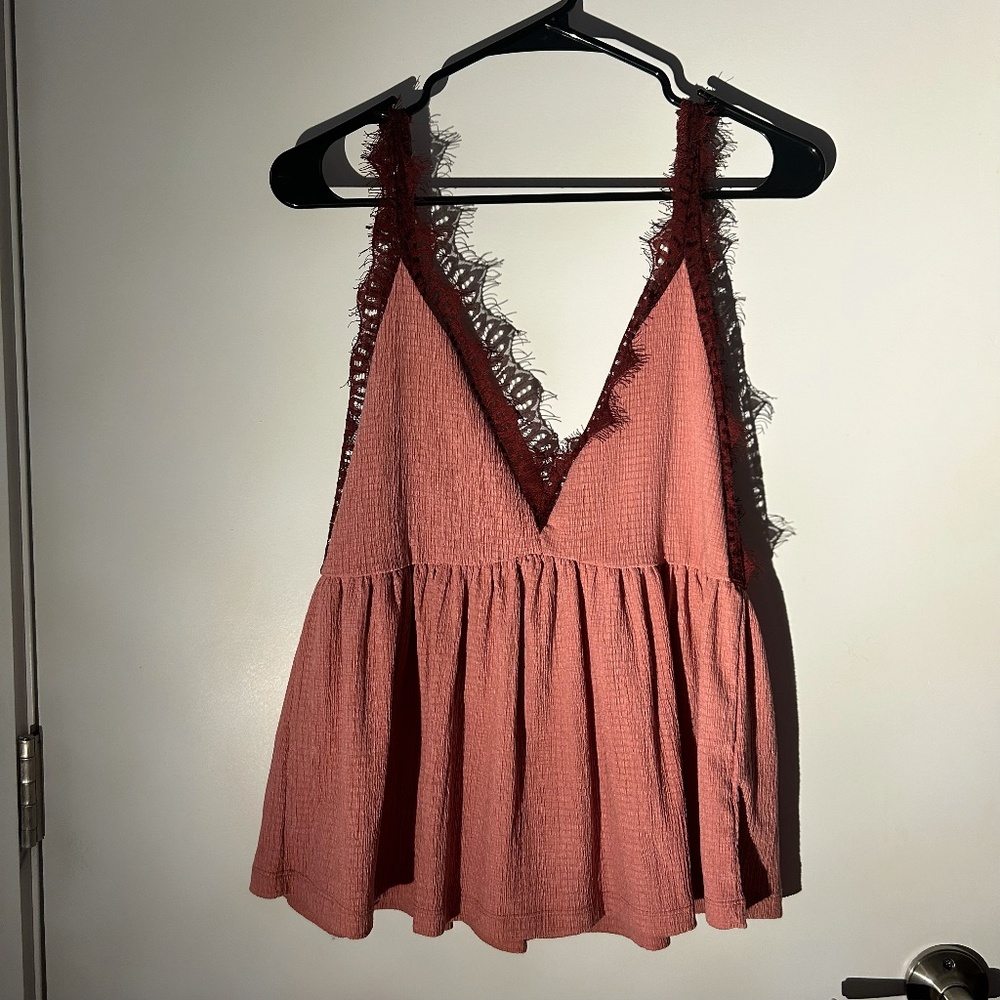 Urban Outfitters Lucy Lace Babydoll Tank Top